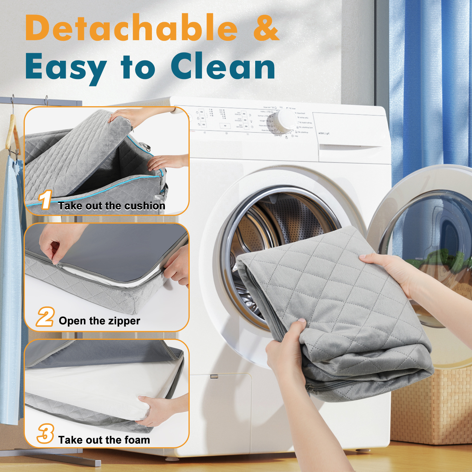 Tivray Large Dog Car Seat, Dog Car Bed for Large Dogs Under 120lbs or 2 Medium Sized Dogs, Dog Booster Car Seat for Dogs with Memory Foam Thick Cushion, Detachable & Washable Car Dog Bed for Backseat - Image 6